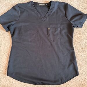 Dental Hygiene Nation Black V-Neck scrub Top